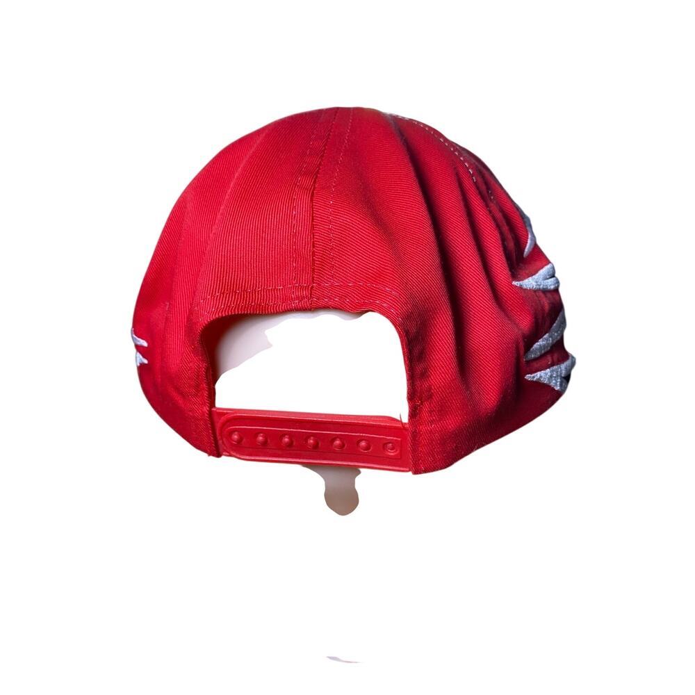 Vintage Route 66 Flame Snapback Hat Red Black Embroidered Biker Cap - Picture 4 of 7